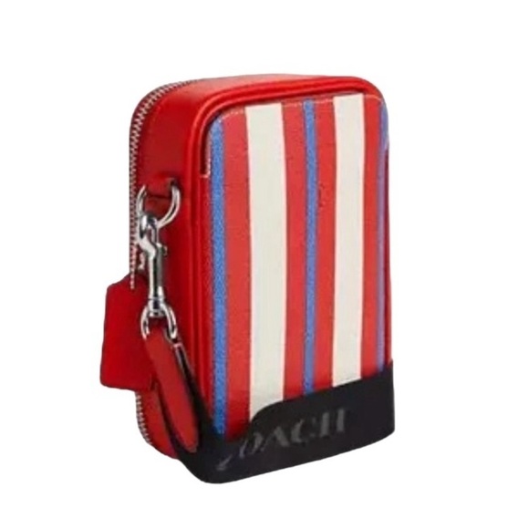 Coach STANTON CROSSBODY WITH STRIPE PRINT NWT - Picture 2 of 4